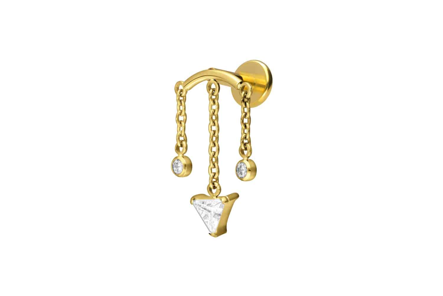 Titan Labret Piercing mit Innengewinde WINDSPIEL
